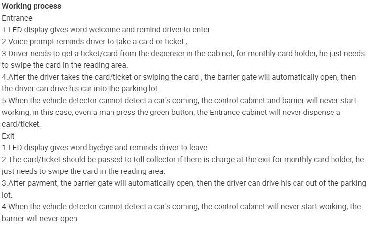 ticket dispenser working process